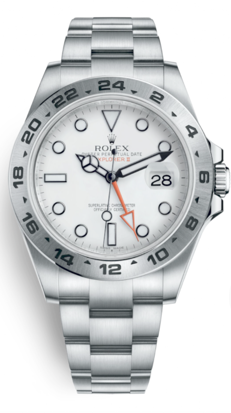 ROLEX EXPLORER II 42 ACCIAIO BIANCO ROLEX EXPLORER II 42 ACCIAIO BIANCO